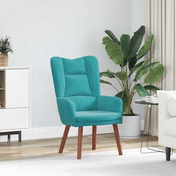 vidaXL Fauteuil Turquoise 63 x 67 x 94 cm Fluweel, Huis en Inrichting, Verzenden, Nieuw