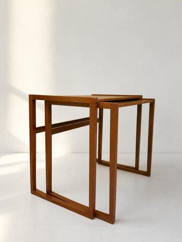 Table dappoint - Teck - Deux tables gigognes danoises.