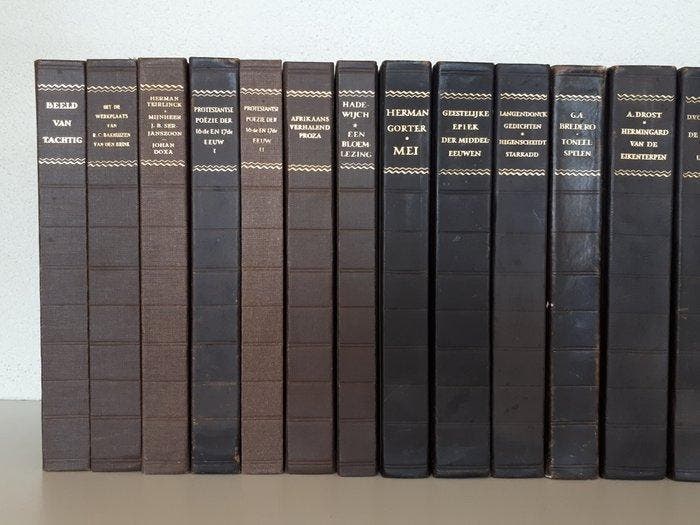 Bibliotheek der Nederlandse Letteren - Lot met 20 delen -, Antiek en Kunst, Antiek | Boeken en Manuscripten