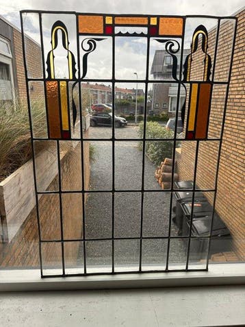 Art Deco Glas-in-loodraam - 1910-1920 - Haarlem Noord