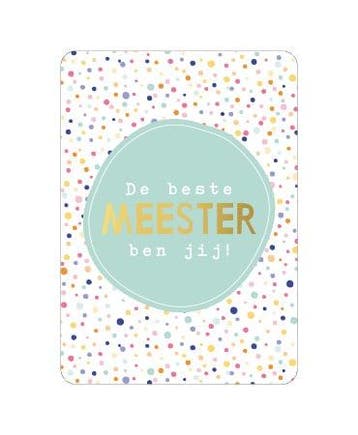 Wenskaart  De beste meester ben jij (A6 wenskaarten), Ophalen of Verzenden, Nieuw