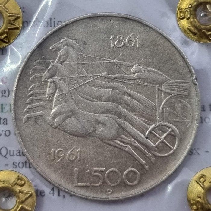 Italië. Republic. 500 Lire 1961-1965 (Zonder minimumprijs), Postzegels en Munten, Munten | Europa | Niet-Euromunten