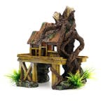 Vervallen huis op palen met wortels OS-156 - aquarium decora, Dieren en Toebehoren, Ophalen of Verzenden, Nieuw