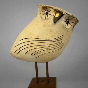 Ewa Budzowska - No reserve - BIG - OWL - with 24carat gold)