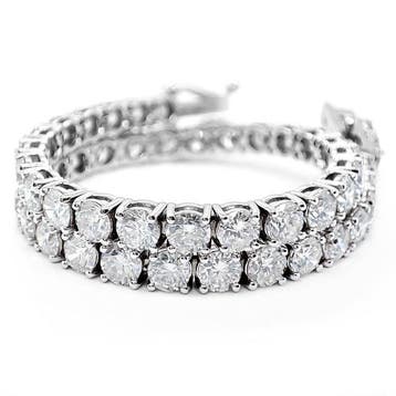 Armband - 14 karaat Witgoud - 8.84ct. tw. Diamant
