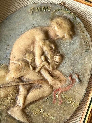 Zeldzame grote Agnus Dei in gezegelde was - Sint-Jan de