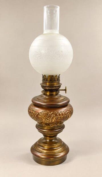 Kosmos - Lampe à pétrole - Cuivre, Verre