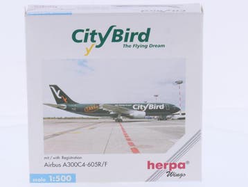 Schaal 1:500 Herpa 501910 CityBird Airbus A300C4-605R/F R..., Ophalen of Verzenden