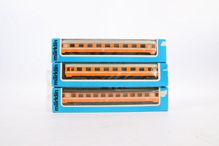 Märklin H0 - 4148/4166 - Modeltrein personenwagen (3) - Drie, Hobby & Loisirs créatifs, Trains miniatures | HO