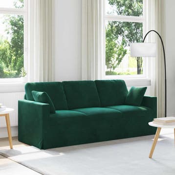 vidaXL bank / zetel Donkergroen 198 x 78 x 80 cm Fluweel, Verzenden