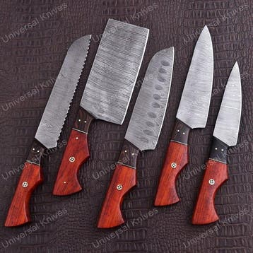 Keukenmes - Chefs knife - Hout, Pakka-hout en handgemaakt