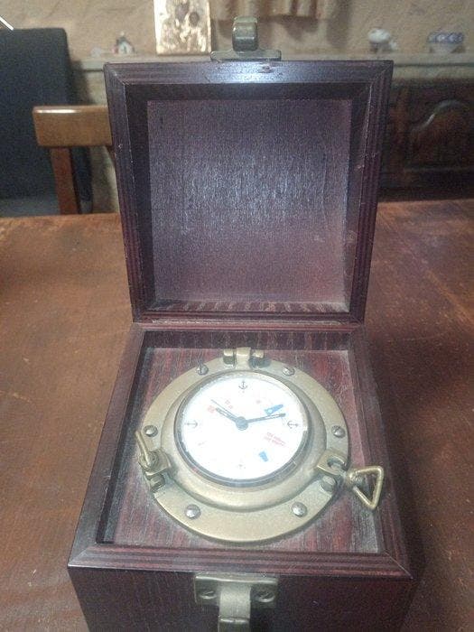 Horloge de bureau, Horloge de navire - Style antique -, Antiquités & Art, Curiosités & Brocante