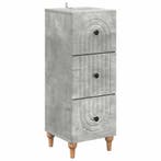 vidaXL Ladekast Betongrijs 33 x 34,5 x 90 cm Bewerkt hout, Huis en Inrichting, Verzenden, Nieuw
