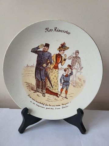 Lunéville - Keller & Guérin - Bord (5) - Assiette Parlante