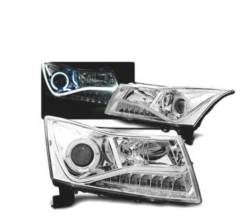 Phares Angel Eyes Led Tube Light Pour Chevrolet Cruze 09-12, Verzenden