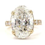 Zonder minimumprijs - Ring - 18 karaat Geel goud - 11.08ct., Handtassen en Accessoires, Ringen, Nieuw