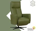 Leren elektrisch relaxfauteuil Honor - Toledo Apple Green, Huis en Inrichting, Ophalen of Verzenden, Nieuw