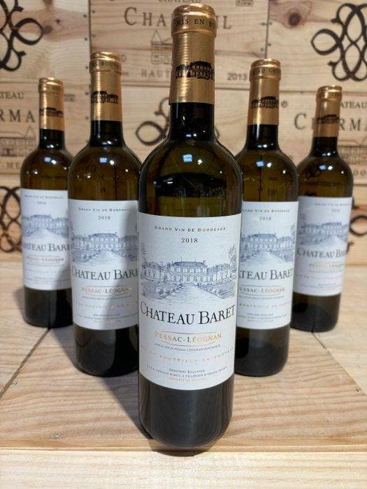 2018 Château Baret - Pessac-Léognan - 6 Fles (0,75 liter), Collections, Vins