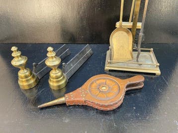 Accessoire de cheminée - Laiton, Métal
