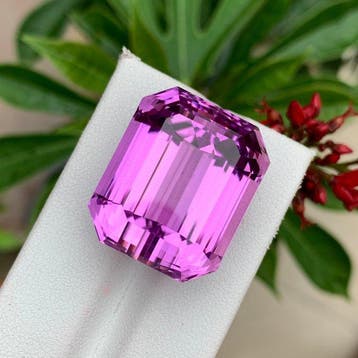 1 pcs Roze, Paars Kunziet - 73.92 ct - nternational Colored