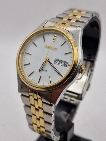 Seiko - Solar - Zonder minimumprijs - Heren - 1990-1999, Bijoux, Sacs & Beauté