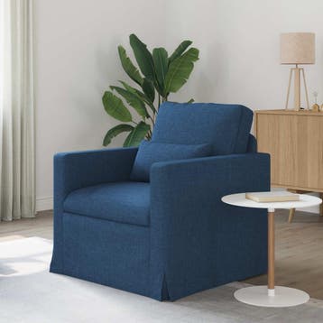 vidaXL bank / zetel Blauw 78 x 78 x 80 cm Stof, Verzenden