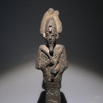 Oud-Egyptisch Brons Osiris godbeeld. 11,2 H. Laatste
