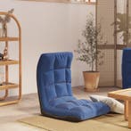 vidaXL Vloerstoel inklapbaar stof blauw, Huis en Inrichting, Stoelen, Verzenden, Nieuw