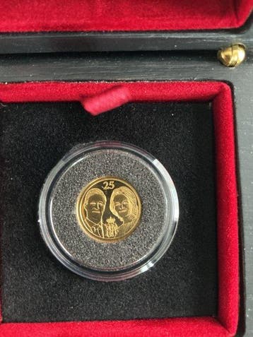 België. 12,50 Euro 2024 25 jaar Koninklijk Huwelijk Proof, Postzegels en Munten