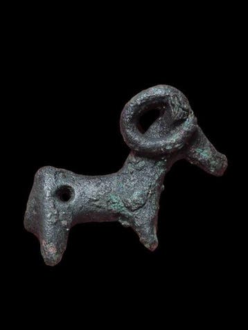 Oud-Romeins Brons Very Rare Legionary Ram Pendant (Zonder