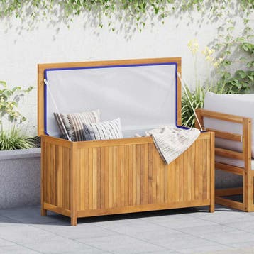 vidaXL Tuinbox 114x50x58 cm massief teakhout, Verzenden, Nieuw