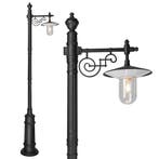 Tuinverlichting klassiek Merano Lantaarnpaal Zwart, Tuin en Terras, Verzenden, Staande lamp, 50 tot 250 watt, Nieuw