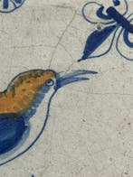 Antiek Tegel - Vogel - delft - Antiek - 1600-1650, Antiek en Kunst