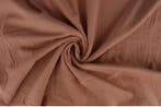 10 meter mousseline stof - oud roze - Double gauze, Verzenden
