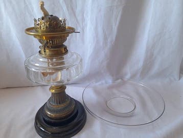 Lampe à pétrole - Bronze, Cristal