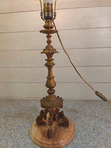Een schitterende Barokke/Rococo tafellamp - Lampe - Bronze,