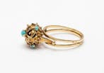 Zonder minimumprijs - Statement ring - 18 karaat Geel goud -