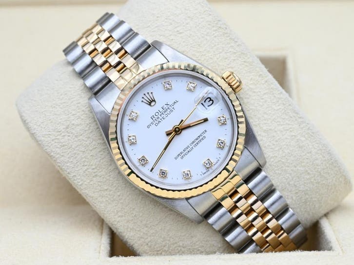 Rolex Datejust Ref. 68273 Year 1993 (Box & Papers), Handtassen en Accessoires, Horloges | Dames, Goud, Zo goed als nieuw, Goud