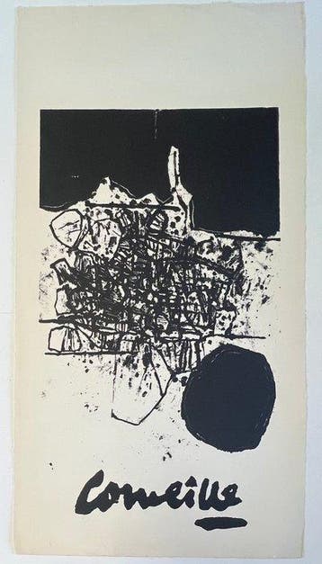 Corneille (1922-2010) - Paysage minéralogique - Avec Tampon, Antiquités & Art