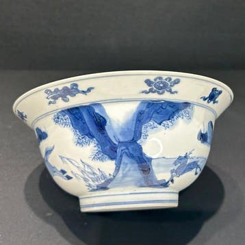 Kom - Porselein - Kangxi ruiters kom