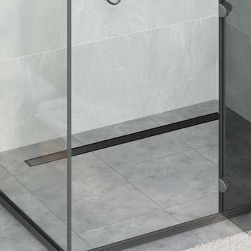 vidaXL Doucheafvoer 2-in-1 met 360° Sifon Zwart 100 cm, Doe-het-zelf en Bouw, Sanitair, Verzenden, Nieuw