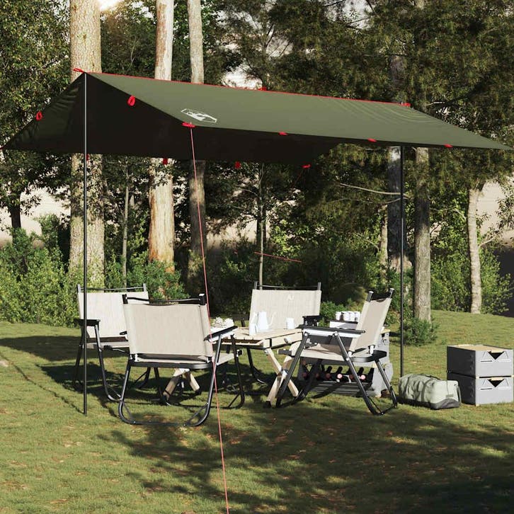 vidaXL Kampeerluifel waterdicht 366x306 cm olijfgroen, Caravanes & Camping, Tentes, Envoi