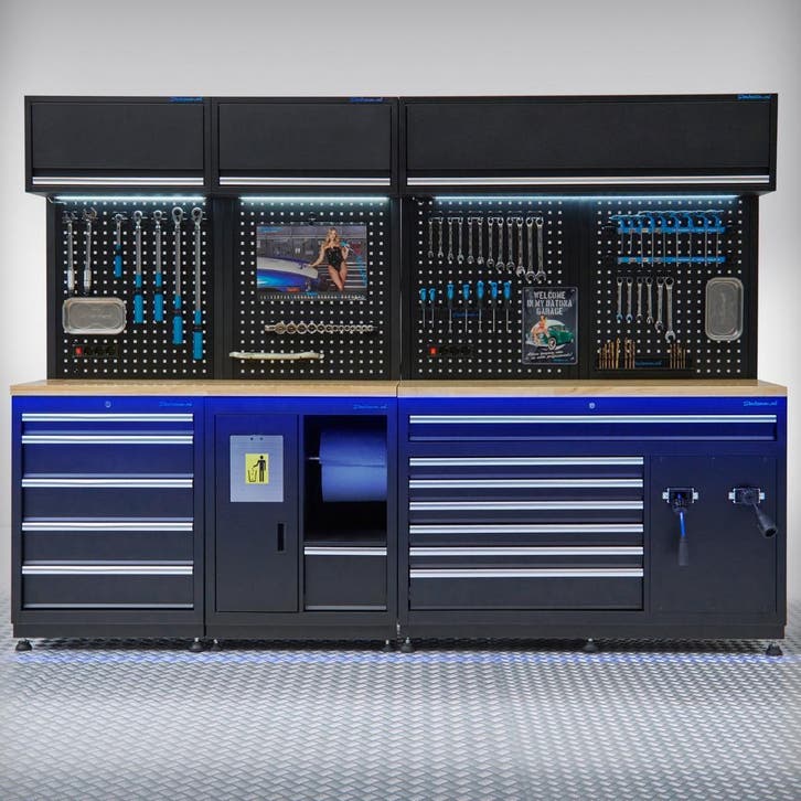 Datona Werkplaatsinrichting PREMIUM met eiken werkblad -, Bricolage & Construction, Établis, Enlèvement ou Envoi