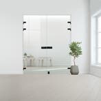 Glazen dubbele binnendeur XL voor opdek kozijn zwart beslag-, Doe-het-zelf en Bouw, Glas en Ramen, Verzenden, Nieuw