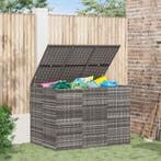vidaXL Tuinbox 145x100x103 cm polyetheen rattan grijs, Tuin en Terras, Bergingen en Tuinkasten, Verzenden, Nieuw