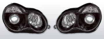 Koplampen | Mercedes W203 C-Klasse 2000-2004 | zwart, Auto-onderdelen, Verzenden, Nieuw