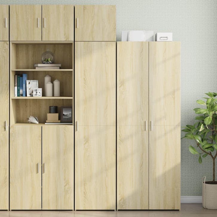 vidaXL Opbergkast smal 45x42,5x225 cm bewerkt hout sonoma, Huis en Inrichting, Kasten | Dressoirs, Nieuw, Verzenden