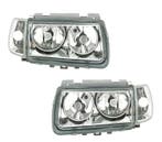 PHARES POUR VOLKSWAGEN VW POLO 6N 94-99 FOND CHROMÉ, Verzenden