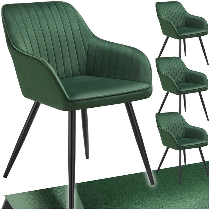 Stoel Marilyn, fluweeloptiek, gestikt, Maison & Meubles, Chaises, Envoi