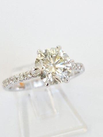 Bague de fiançailles - 18 carats Or blanc - 1.95ct. tw., Bijoux, Sacs & Beauté